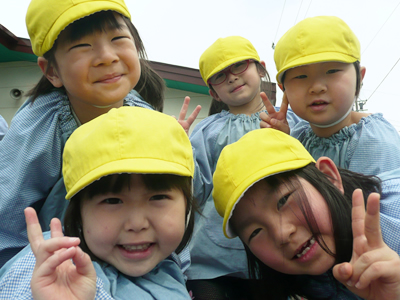 笑顔の園児たち